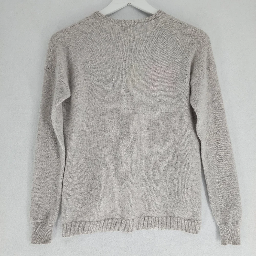 Autumn Cashmere Kids Peace Graphic Sweater in Grey - Picture 2 of 5